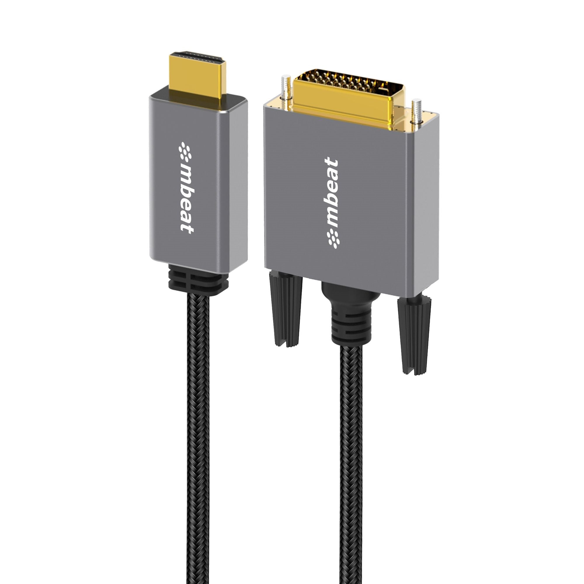 mbeat Tough Link 1.8m HDMI to DVI Cable  Up to 1080p@60Hz (1920×1080)  Cable Length: 1.8m Package Weight: 163g mbeat Tough Link 1.8m HDMI to DVI Cable  Up to 1080p@60Hz (1920×1080)  Cable Length: 1.8m Package Weight: 163g